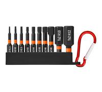 Juego de puntas hexagonales Hakkin 10 unidades, juego de puntas hexagonales largas de 50 mm para atornillador inalámbrico de 1/4 pulgadas, hexágono interior, juego de puntas hexagonales para