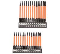 Juego de puntas magnéticas para destornillador Torx, 26 cabezales de flor de ciruelo para destornillador de impacto T5-T40 hecho de acero de aleación tratado térmicamente para una punta magnética