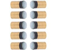 Juego de Puntas para Taco de Billar Inglés, Cuero PU de Cobre Atornillado, 10 Uds. para Piezas de Repuesto de Tacos (10MM)