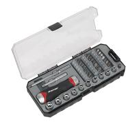 Juego De Puntas Y Llave De Carraca De Diente Fino Sealey 38pc AK64905