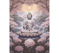 Juego de punto de cruz de Buda, 40 x 55 cm, hecho a mano, bordado, para decoración del hogar y proyectos creativos de manualidades