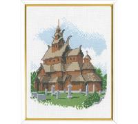 Juego de punto de cruz "Iglesia de la duela", patrón de conteo, 17x22cm, 92-3659