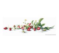 Juego de punto de cruz Luca-S "Etude con fresas", patrón de conteo, 50x14,5cm