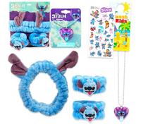 Juego de punto para niñas - Paquete con diadema de felpa con orejas y pulseras de felpa más collar, calcomanías, más | Juego de simulación de puntadas para niños y niños