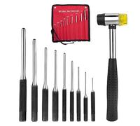 Juego de punzones de cabeza redonda de acero, 9 unidades, ajustador, punzón de caza, herramientas de perforación, accesorios para quitar herramientas de cincel, fácil de usar