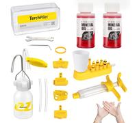 Juego de purga de frenos para Shimano, TEKTRO frenos de disco hidráulicos, juego de purga de frenos de bicicleta con aceite mineral de 120 ml para frenos de bicicleta de montaña y carretera con