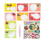 Juego de Puzle de Pegatinas | Kit Para Crear Collage | Kit De Pegatinas 3D Para Hacer Collage,Para Navidad Cumpleaños Viaje Hogar Colegio Con Educativo Niños Niñas Avión Y Coche