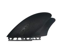 Juego de quillas for Tabla Surf, con pestañas Individuales o Dobles, Fibra Vidrio sólida for Mayor ligereza, Durabilidad y máximo Rendimiento. Aletas for Tablas Fish(Single Tab Black K2)