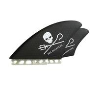 Juego de quillas for Tabla Surf, con pestañas Individuales o Dobles, Fibra Vidrio sólida for Mayor ligereza, Durabilidad y máximo Rendimiento. Aletas for Tablas Fish(Single Tab Black)