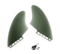 Juego de quillas for Tabla Surf, con pestañas Individuales o Dobles, Fibra Vidrio sólida for Mayor ligereza, Durabilidad y máximo Rendimiento. Aletas for Tablas Fish(Single Tab Grey Big)