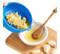 Juego de rallador de ajo y cuenco para hierbas hecho a mano con 5 tamaños de agujeros para hierbas frescas y queso, herramienta de cocina de resina para una preparación eficiente de comidas y fácil