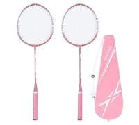 Juego de Raquetas de Bádminton Juego de Raquetas de Bádminton Rosa Par de 2 Raquetas Agarre Antideslizante para Juegos de Patio Trasero Al Aire Libre