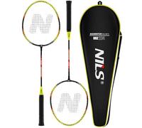 Juego de raquetas de bádminton para 2 jugadores, ligera y resistente, doble raqueta y bolsa de transporte con NILS