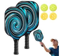 Juego De Raquetas De Bola - Juego De Pádel De Picklebal, Pádel De Bola Ligera | Raquetas Multifuncionales Con 4 Pelotas, Raquetas De Bolas De Fibra De Carbono Con Bolsa Transportadora, Raqueta D