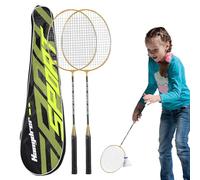 Juego de raquetas de nieve de bádminton | Juego de raquetas de bádminton para adultos | Raquetas de bádminton a 2 con Sudor de Asa Absorbente para Adultos y Profesionales y Equipos de Gimnasia