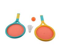 Juego de Raquetas de Tenis y Bádminton para Niños, Equipo Deportivo Portátil Antideslizante, Duradero y Elástico con 2 Raquetas de Tenis, 2 Raquetas de Bádminton y 2 Pelotas