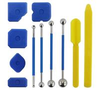 Juego de rascadores de herramientas, juego de 4 extractores de bolas de metal y 5 unidades de silicona para juntas de silicona, extractor de juntas de silicona, kit de herramientas para juntas de