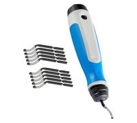 Juego de raspador giratorio de mango ergonómico fabricado para mayor comodidad y precisión en cada corte de mango ergonómico desbarbador