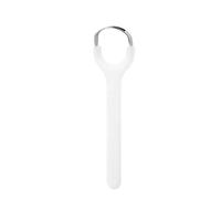 Juego de raspador lengua acero inoxidable for cepillo limpiador metales for adultos en forma U fácil limpiar(White)