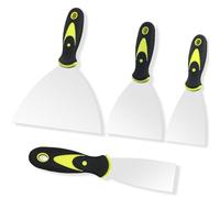 Juego de raspadores de papel pintado, raspador de pared de acero inoxidable con mango de agarre suave, rascador de masilla ancha para papel pintado, calcomanías de yeso, decoración de bricolaje (1.5