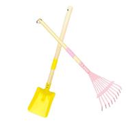 Juego De Rastrillos Y Pala De Madera Para Niños Herramienta Para Actividades Aire Libre Fácil De Agarrar Juego De Y Tierra Jardinería Para Niños 2 Uds.