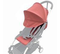 Juego de recambio para cochecito compatible con Babyzen YOYO/YOYO+/YO2/Stokke YOYO3, pack de 6 colores, cojín de asiento engrosado y canopy extensible, tejido repelente al agua (Ginger Pink)
