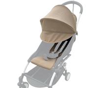 Juego de recambio para cochecito compatible con Babyzen YOYO/YOYO+/YO2/Stokke YOYO3, pack de 6 colores, cojín de asiento engrosado y canopy extensible, tejido repelente al agua (Taupe)