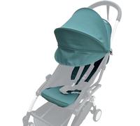 Juego de recambio para cochecito compatible con Babyzen YOYO/YOYO+/YO2/Stokke YOYO3, pack de 6 colores, cojín de asiento engrosado y canopy extensible, tejido repelente al agua (Aqua)
