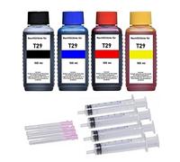 Juego de recarga de cartuchos de tinta - 4 x 100 ml de tinta de recarga compatible con Epson T2981, T2982, T2983, T2984 / T2991, T2992, T2993, T2994 / T29 XL negro, cian, magenta y amarillo