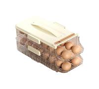 Juego de recipientes de cereales para el hogar, bandeja para huevos, apilable, portátil, contenedor de almacenamiento de huevos para cocina (B, 32 x 16 7 x 13 9 cm)