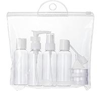 Juego de recipientes líquidos de viaje botellas a prueba de fugas ideales para champú, gel cremas y cosméticos