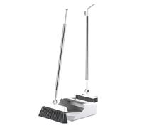 Juego de recogedor - Kit de limpieza de escobas de 3 piezas | Sistema de herramientas de barrido de acero inoxidable resistente a la corrosión, diseño de construcción de polipropileno para eliminar