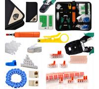 Juego de red 9 en 1 - pinzas de cripado RJ45 | 75 conectores | para LAN