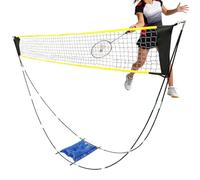 Juego de red de bádminton portátil | Fiber Rod Oxford Cloth 300 x 153cm Easy Assembly with Water Filled Base | Red de deportes multi para bádminton Tenis Voleibol Pickleball | Interior al aire libre