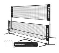 Juego de Red de bádminton portátil para bádminton, Tenis, Voleibol Infantil, Pickleball, fácil instalación, Red de Nailon con Postes para Interior y Exterior