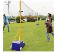 Juego de red de voleibol y bádminton 2 en 1 con postes de altura ajustable para uso en exteriores e interiores