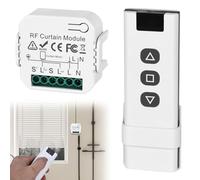 Juego de reequipamiento de control de persianas, interruptor inteligente compatible con interruptor inalámbrico de 230 V para persianas, toldos, persianas, compuesto de mando a distancia por