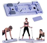Juego de reformador de pilates - Tabla de pilates plegable para entrenamiento en casa, tabla deslizante para dar forma completa al cuerpo y entrenamientos (azul)