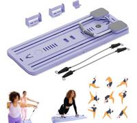 Juego de reformador de pilates - Tabla plegable multiusos - Tabla deslizante 5 en 1 - Tabla de pilates para ejercicio de Pilates - Tabla reformadora de pilates (morado)