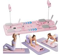 Juego de reformadores de pilates - Tabla de pilates plegable para entrenamiento en casa, tabla deslizante para dar forma completa al cuerpo y entrenamientos (rosa)