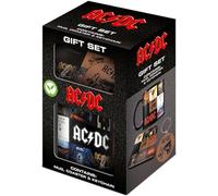 Juego de regalo AC/DC (taza, posavasos y llavero) - Producto oficial, incluye taza de cerámica premium, posavasos y llavero, perfecto para los fanáticos del rock, ideal para regalo, hogar u oficina,