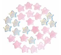 Juego de regalo de 20 estrellas de cristal, 2 materiales, 10 piezas cada uno, piedras preciosas mixtas de estrellas de cinco puntas para mujeres y hombres, 4 temas (amor + armonía)