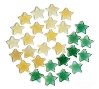 Juego de regalo de 20 estrellas de cristal, 2 materiales, 10 piezas cada uno, piedras preciosas mixtas de estrellas de cinco puntas para mujeres y hombres, 4 temas (riqueza + oportunidad)
