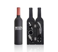 Juego de regalo de accesorios para abrebotellas de vino de lujo - Sacacorchos con corta cápsulas, anillo de goteo, vertedor y tapón de vino - Decoración para piso, casa y oficina - Regalos originales