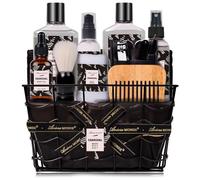 Juego de regalo de baño y cuerpo para hombres, juego de spa de 10 piezas con gel de ducha, baño de burbujas, niebla corporal y más, regalo ideal para cumpleaños, Navidad y papá