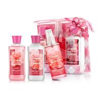 Juego de regalo de baño y cuerpo para mujeres y niñas, juego de spa japonés con extractos naturales, gel de ducha, loción corporal, niebla corporal, juego de