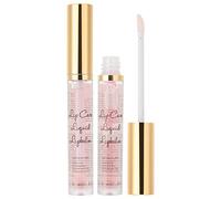 Juego de Regalo de Brillo de Labios de 2 Piezas, Bálsamo Labial Líquido Hidratante de Larga Duración, Exfoliante, Antiarrugas de Labios en Seco, Aceite de Labios para Mujer, Productos para el Cuidado