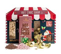 Juego de regalo de chocolate caliente, estación de chocolate caliente, mini malvaviscos, bastones de caramelo, gotas de choco, regalos de Navidad para niños, rellenos de calcetines