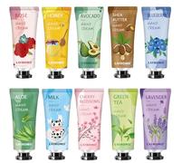 Juego de regalo de crema de manos para mujeres, loción de manos para manos secas y agrietadas, loción corporal hidratante con vitamina E, fragancia natural de plantas, tamaño de viaje, mini loción a