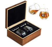 Juego De Regalo De Cristal Y Piedras De Whisky, Vaso De Whisky Personalizado con Caja, Regalos De Ron para Hombres, Vaso De Roca para Vino, Vodka, Ginebra, Aniversario De Bodas, Cumpleaños Regalos